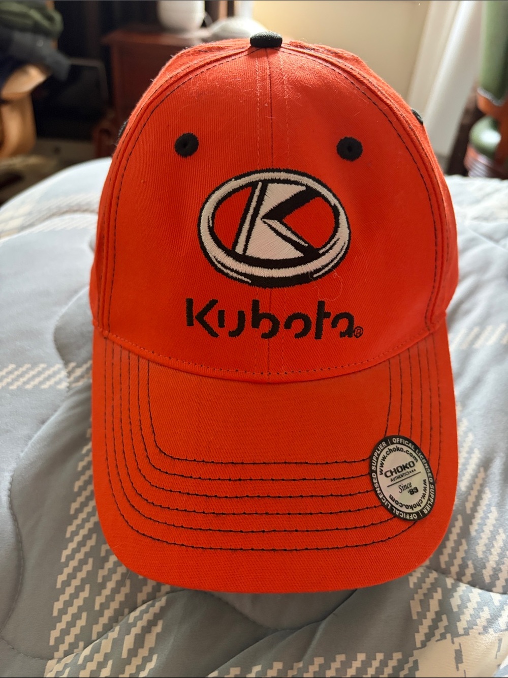 Kubota Orange Embroidered Logo Baseball Cap
